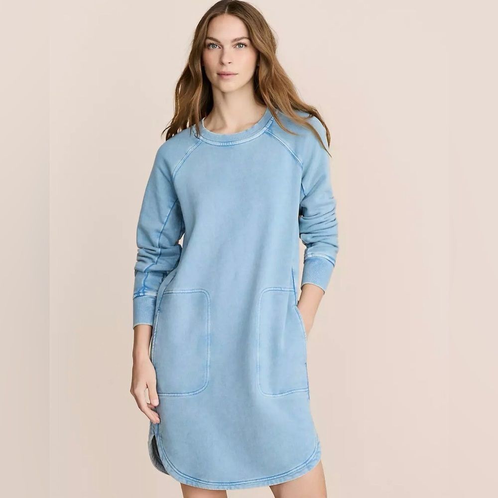 NEW Lou & Grey Light Blue Crewneck Sweatshirt dress size small
